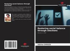 Обложка Restoring social balance through elections