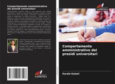 Comportamento amministrativo dei presidi universitari kitap kapağı