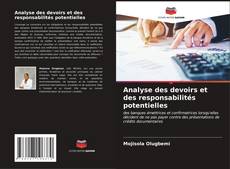 Buchcover von Analyse des devoirs et des responsabilités potentielles