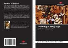 Buchcover von Thinking in language.