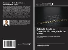 Artículo 64 de la Constitución congoleña de 2006: kitap kapağı