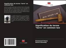 Buchcover von Signification du terme "terre" en common law