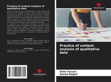 Couverture de Practice of content analysis of qualitative data