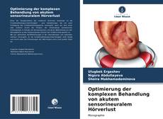 Buchcover von Optimierung der komplexen Behandlung von akutem sensorineuralem Hörverlust