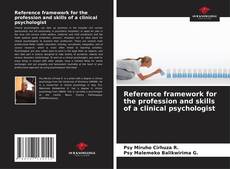 Capa do livro de Reference framework for the profession and skills of a clinical psychologist 
