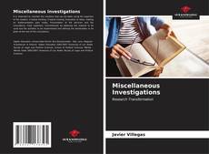 Couverture de Miscellaneous Investigations