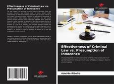 Portada del libro de Effectiveness of Criminal Law vs. Presumption of Innocence