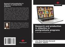 Couverture de Research and production in didactics in postgraduate programs