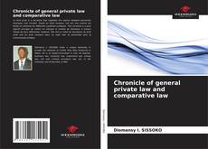 Couverture de Chronicle of general private law and comparative law