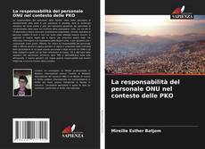 Buchcover von La responsabilità del personale ONU nel contesto delle PKO