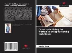Buchcover von Capacity building for women in sheep fattening techniques
