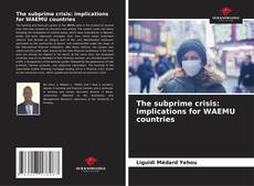 Capa do livro de The subprime crisis: implications for WAEMU countries 
