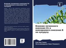 Capa do livro de Влияние почвенного внесения Zn и внекорневого внесения B на кукурузу 