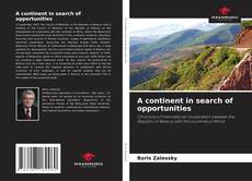 A continent in search of opportunities kitap kapağı