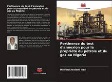 Buchcover von Pertinence du test d'annexion pour la propriété du pétrole et du gaz au Nigeria