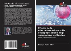 Couverture de Effetto della crioconservazione sulla sottopopolazione degli spermatozoi nel bovino