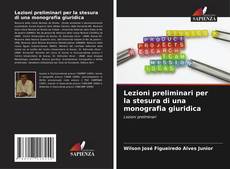 Couverture de Lezioni preliminari per la stesura di una monografia giuridica