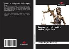 Capa do livro de Access to civil justice under Niger law 