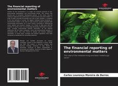 The financial reporting of environmental matters kitap kapağı