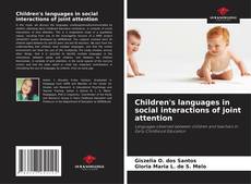 Capa do livro de Children's languages in social interactions of joint attention 