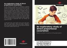 Couverture de An exploratory study of direct proportional covariation