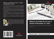 Capa do livro de Offences provided for by Law n° 15/025 of December 31, 2015 