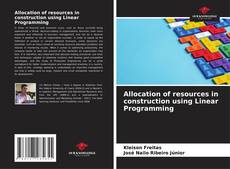 Allocation of resources in construction using Linear Programming kitap kapağı