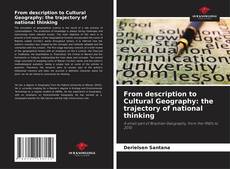 Portada del libro de From description to Cultural Geography: the trajectory of national thinking