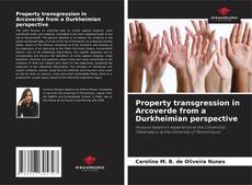 Capa do livro de Property transgression in Arcoverde from a Durkheimian perspective 