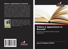 Copertina di Potere e opposizione in Burundi