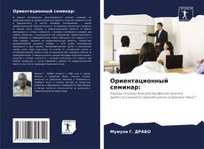 Ориентационный семинар: kitap kapağı