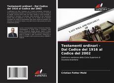 Buchcover von Testamenti ordinari - Dal Codice del 1916 al Codice del 2002