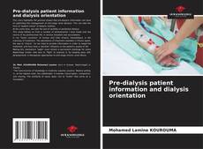 Pre-dialysis patient information and dialysis orientation kitap kapağı