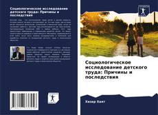 Bookcover of Социологическое исследование детского труда: Причины и последствия
