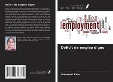 Buchcover von Déficit de empleo digno