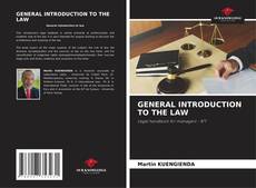 Couverture de GENERAL INTRODUCTION TO THE LAW