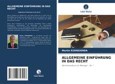 Capa do livro de ALLGEMEINE EINFÜHRUNG IN DAS RECHT 