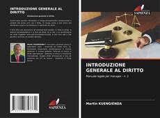 Bookcover of INTRODUZIONE GENERALE AL DIRITTO