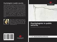 Bookcover of Psychologists in public security