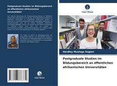 Bookcover of Postgraduale Studien im Bildungsbereich an öffentlichen afrikanischen Universitäten