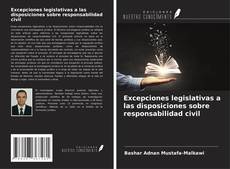 Buchcover von Excepciones legislativas a las disposiciones sobre responsabilidad civil