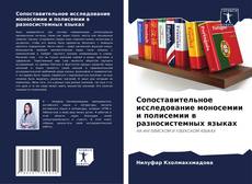 Обложка Сопоставительное исследование моносемии и полисемии в разносистемных языках