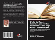 Buchcover von Effetti del Fondo Sasakawa per l'Africa per la formazione degli addetti all'estensione