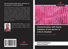 Portada del libro de Communication with family members of the person in critical situation