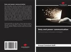 Bookcover of Duty and power communication