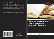 Capa do livro de Analysis of PIBID in the initial training of chemistry teachers 