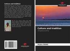 Portada del libro de Culture and tradition