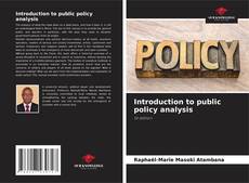 Bookcover of Introduction to public policy analysis