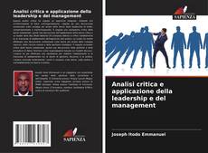 Analisi critica e applicazione della leadership e del management kitap kapağı