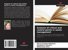 Buchcover von Analysis of critical and control points in waste management